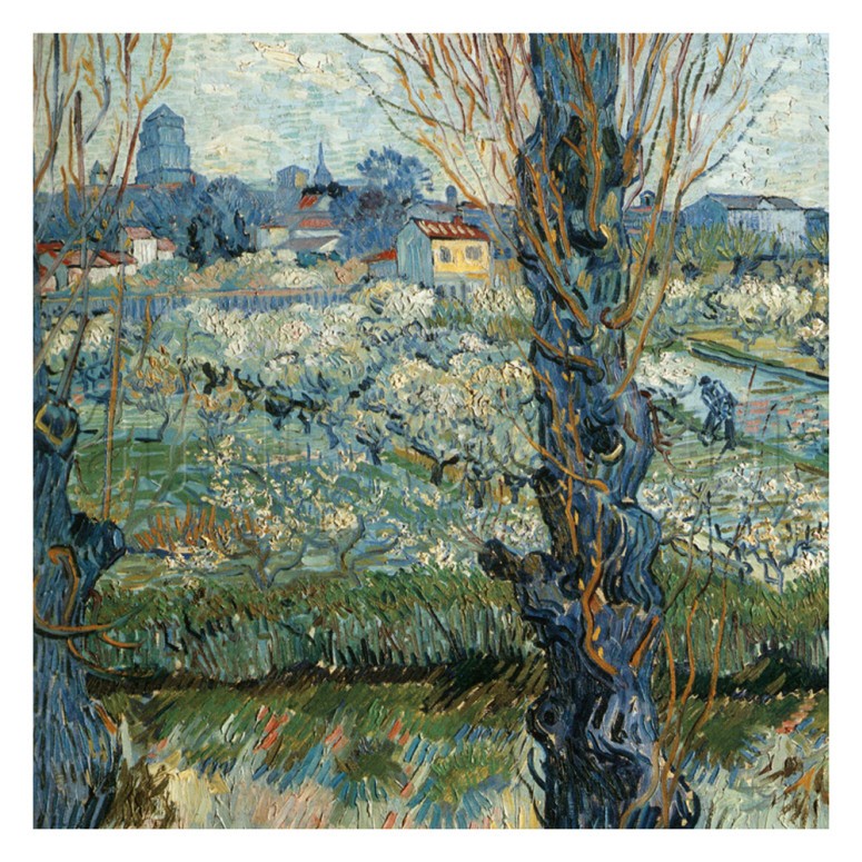Vue DArles Avec Vergers En Fleurs - Van Gogh Painting On Canvas